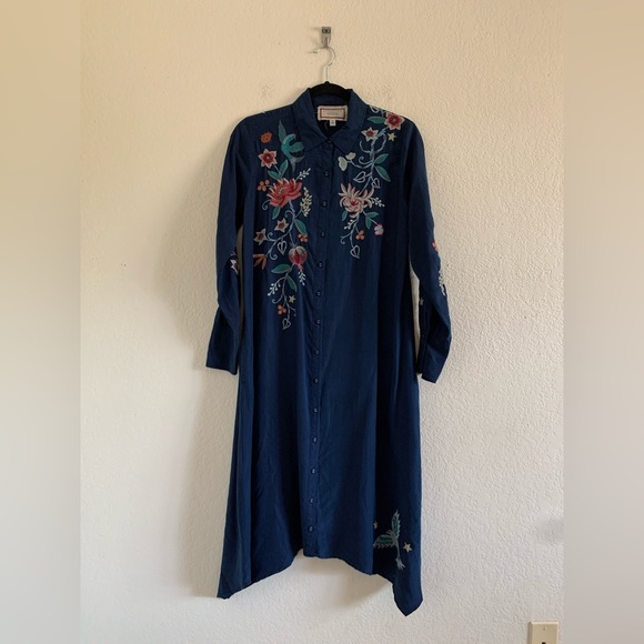 Johnny Was Dresses & Skirts - Johnny Was Viola Wide-Cuff Seaside Silk Dress Women's Size XS